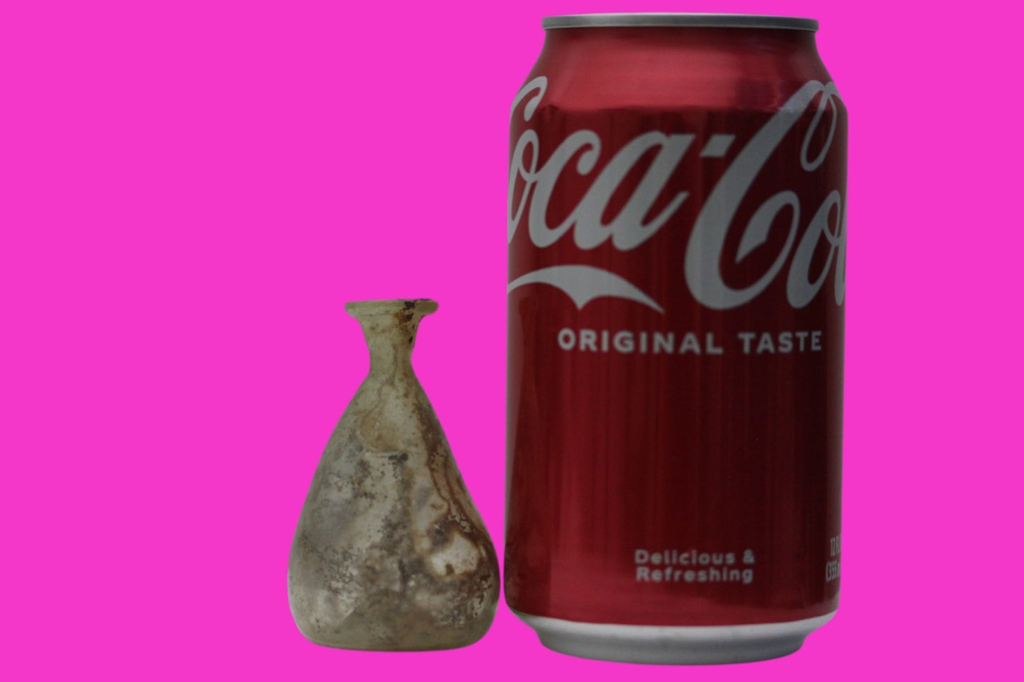 Ancient Holy Land Glass Bottle Authentic Artifact 100-300 AD Roman Era COA J08