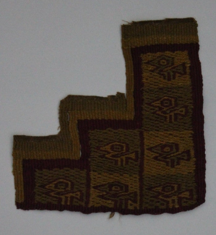 Pre Columbian Artifact Authentic Frameable Textile Border Chancay Peru COA 33
