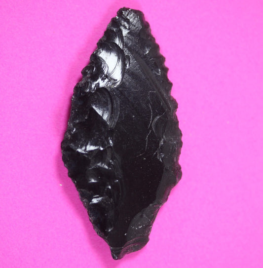 Pre Columbian Artifact Authentic Aztec Arrowhead Battle of Mexico City COA 43