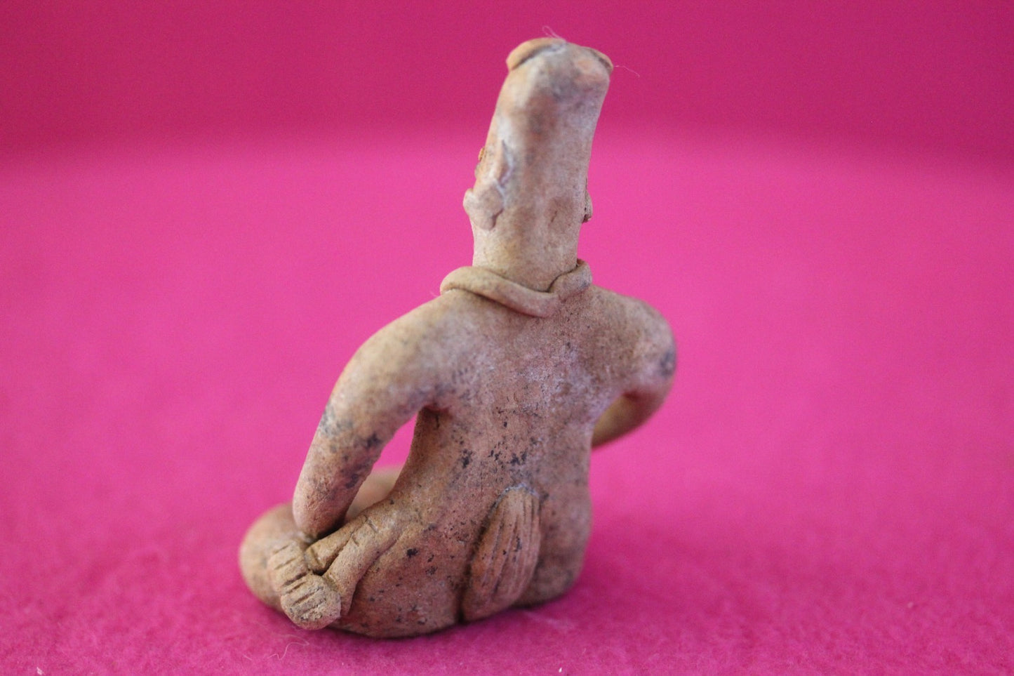 Pre Columbian Artifact Authentic Male Seated Tomb Figure Colima Mexico COA 191