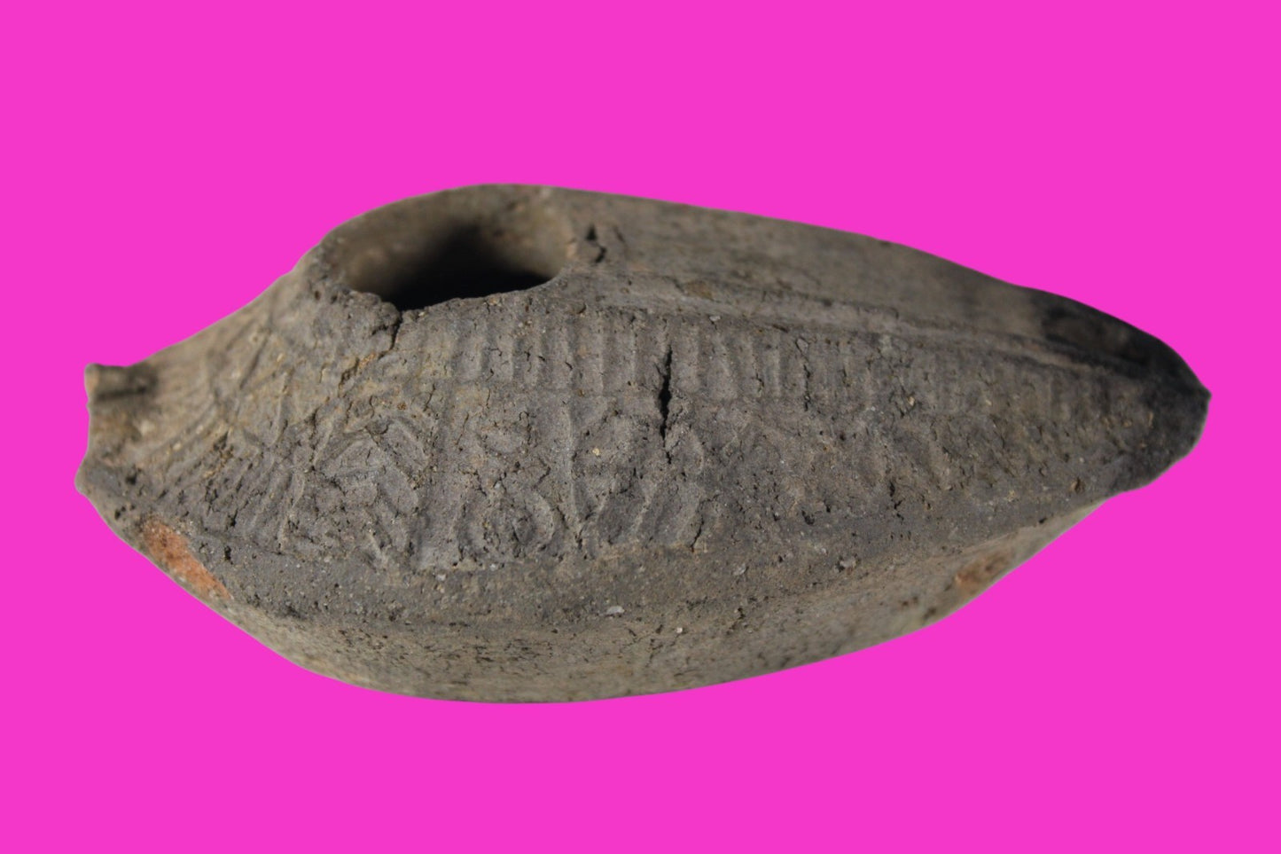 Oil Lamp Holy Land Ancient Artifact Jesus Christ Home Israel 300-600 AD COA 131