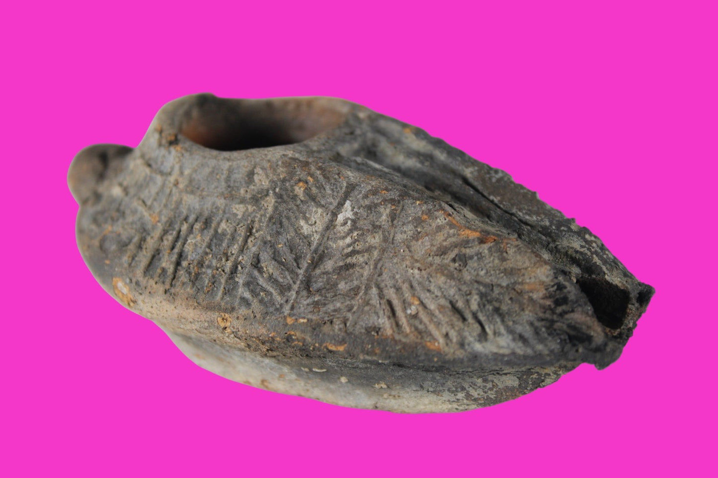 Oil Lamp Holy Land Ancient Artifact Jesus Christ Home Israel 300-600 AD COA 121