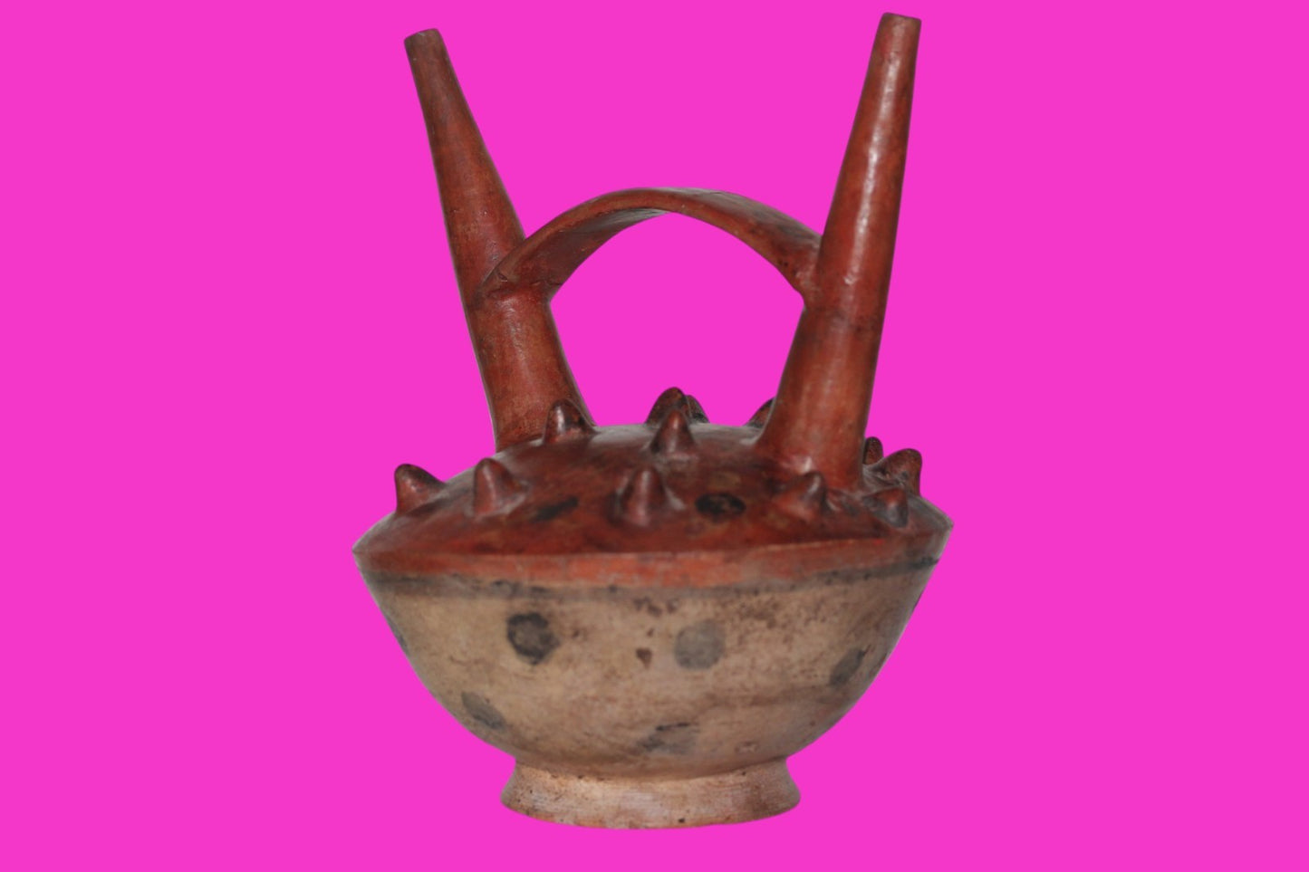 Pre Columbian Artifact Authentic Sican Stirrup Vessel 750-1000 AD Peru COA 220