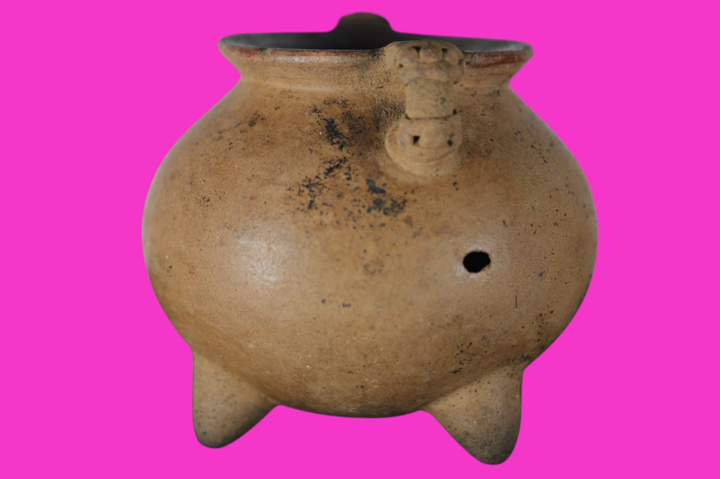 Authentic Pre Columbian Artifact  Tripod Bowl Nicoya Costa Rica 700 AD COA J07