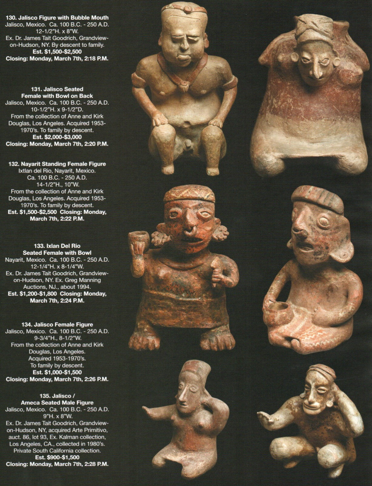 Pre Columbian Artifacts Price & Value Guide Arte Primitivo Auction Catalog #105