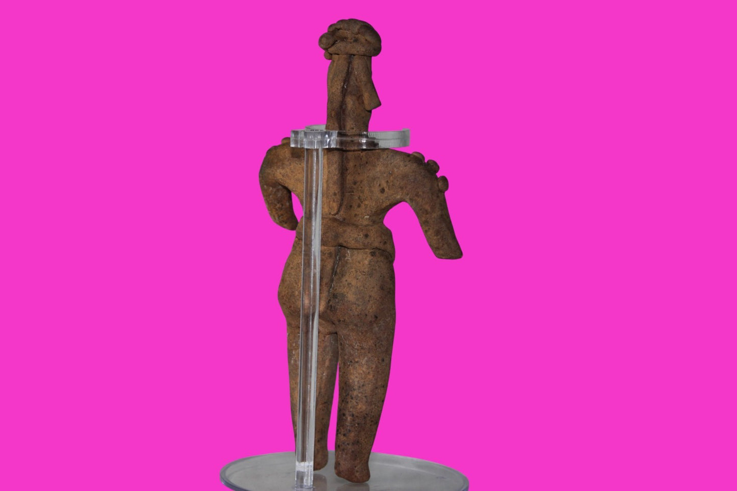 Pre Columbian Artifact 6in Female Shaman Tomb Figure Colima Mexico 100BC COA 266