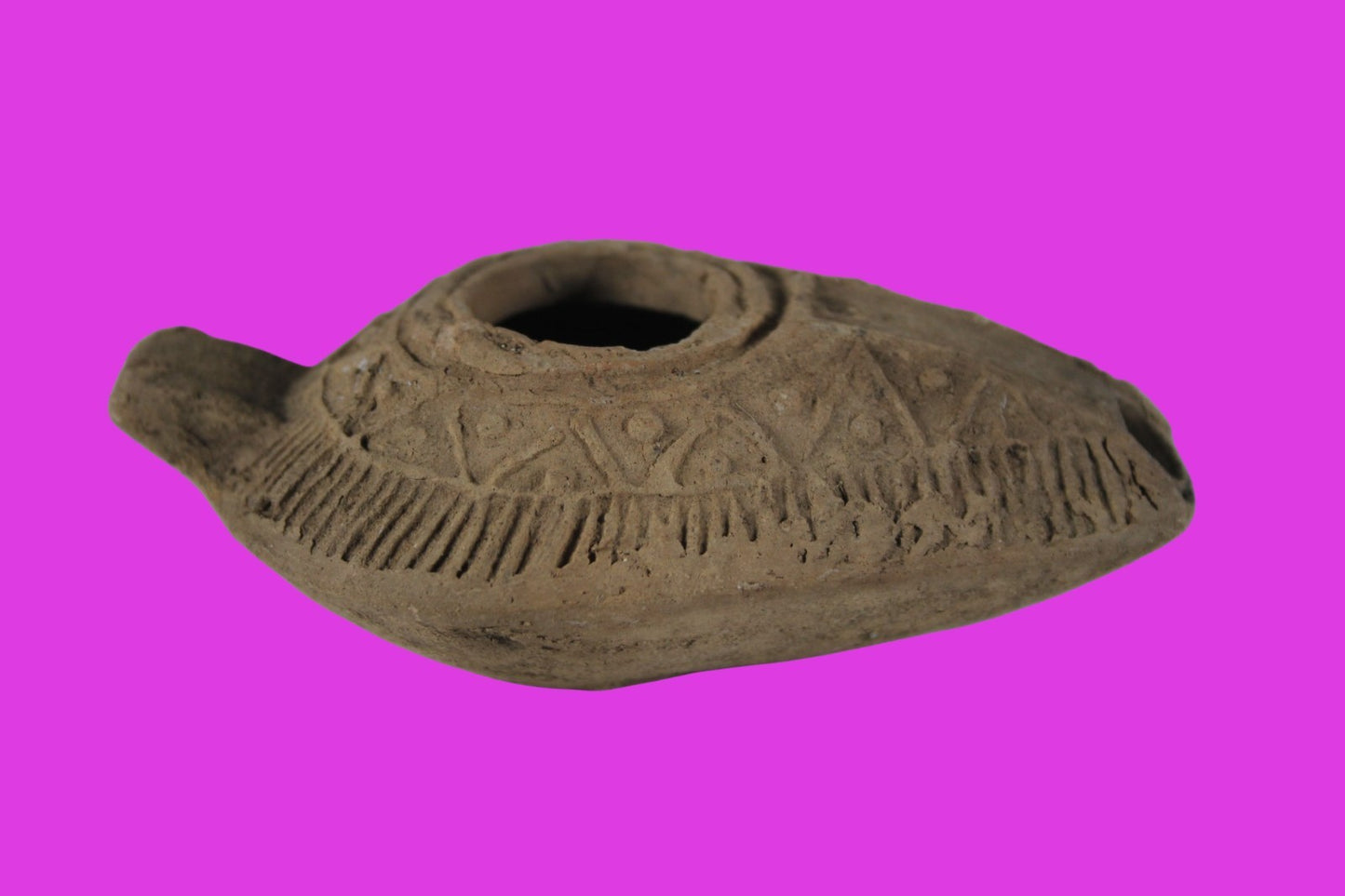 Ancient Holy Land Oil Lamp Artifact  From Jesus Christ Homeland 400-600AD COA 37