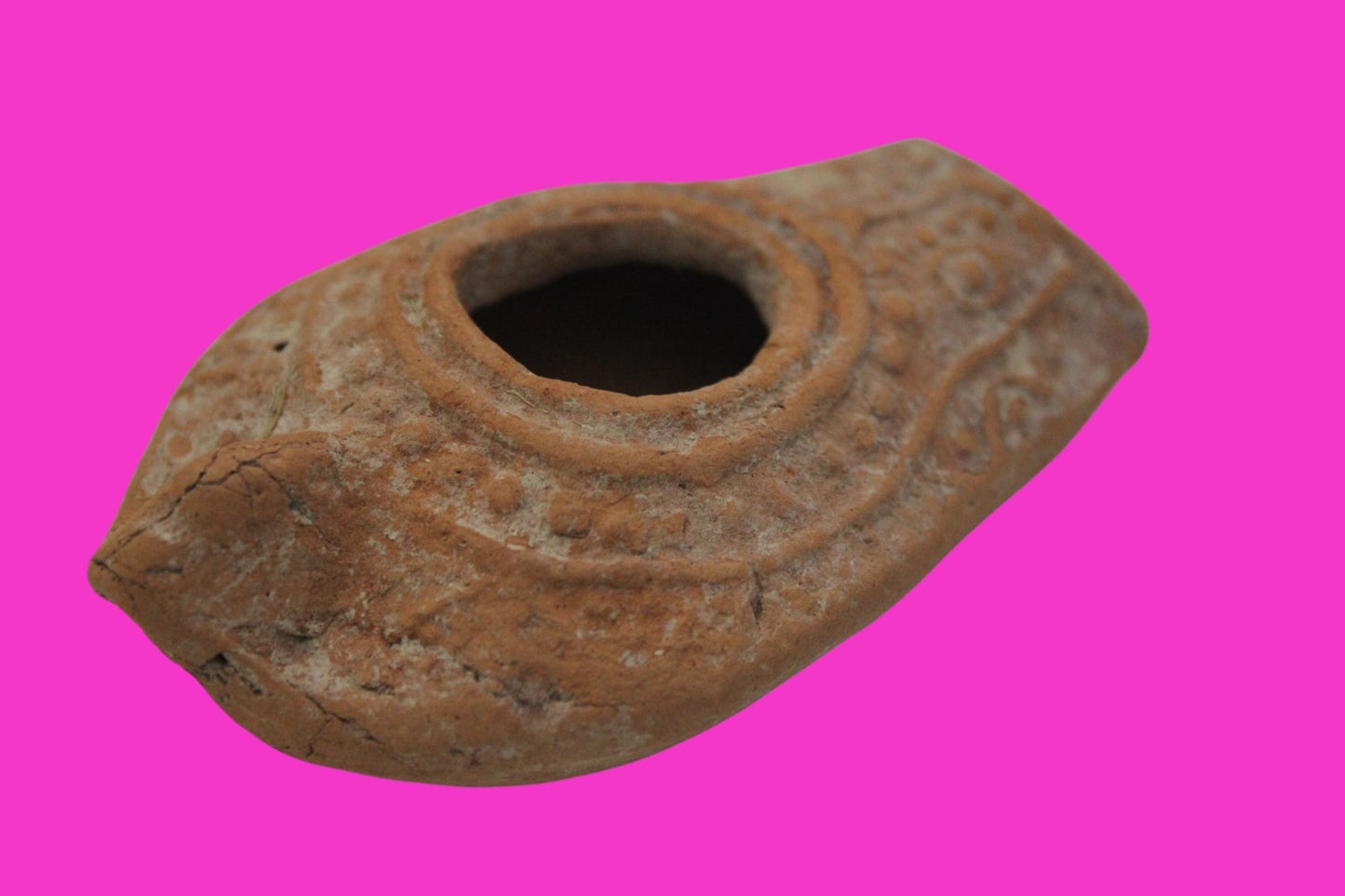 Ancient Holy Land Oil Lamp Artifact From Jesus Christ Home Land 100-500AD COA 65