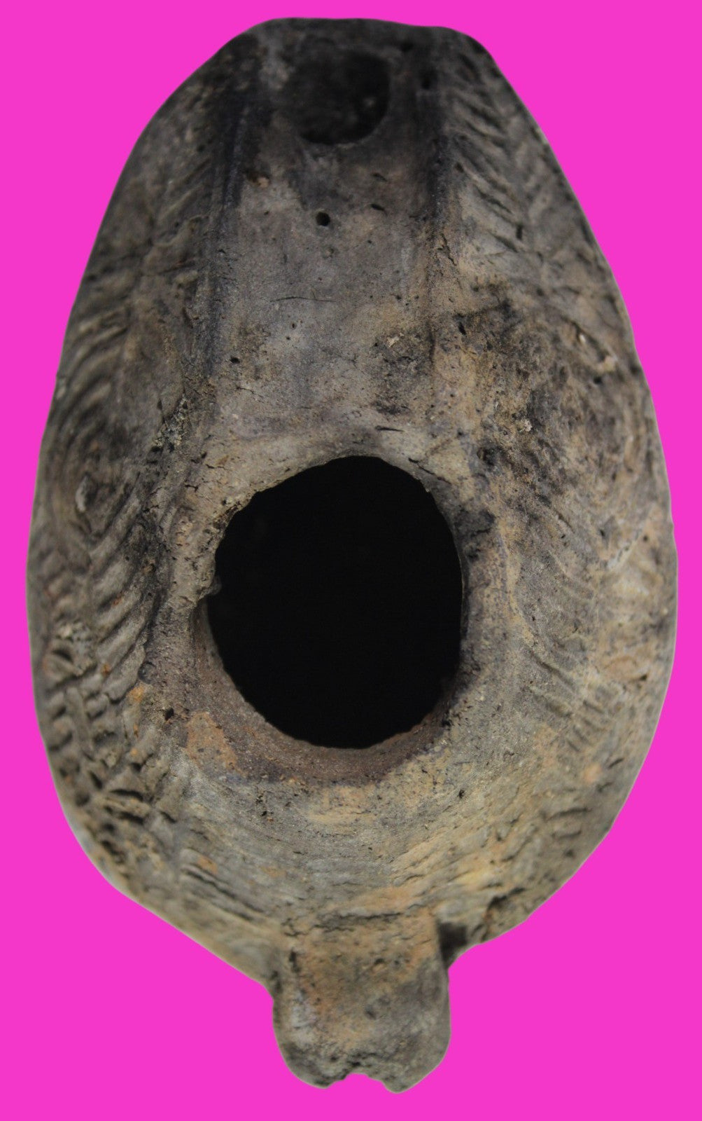 Oil Lamp Holy Land Ancient Artifact Jesus Christ Home Israel 300-600 AD COA 104