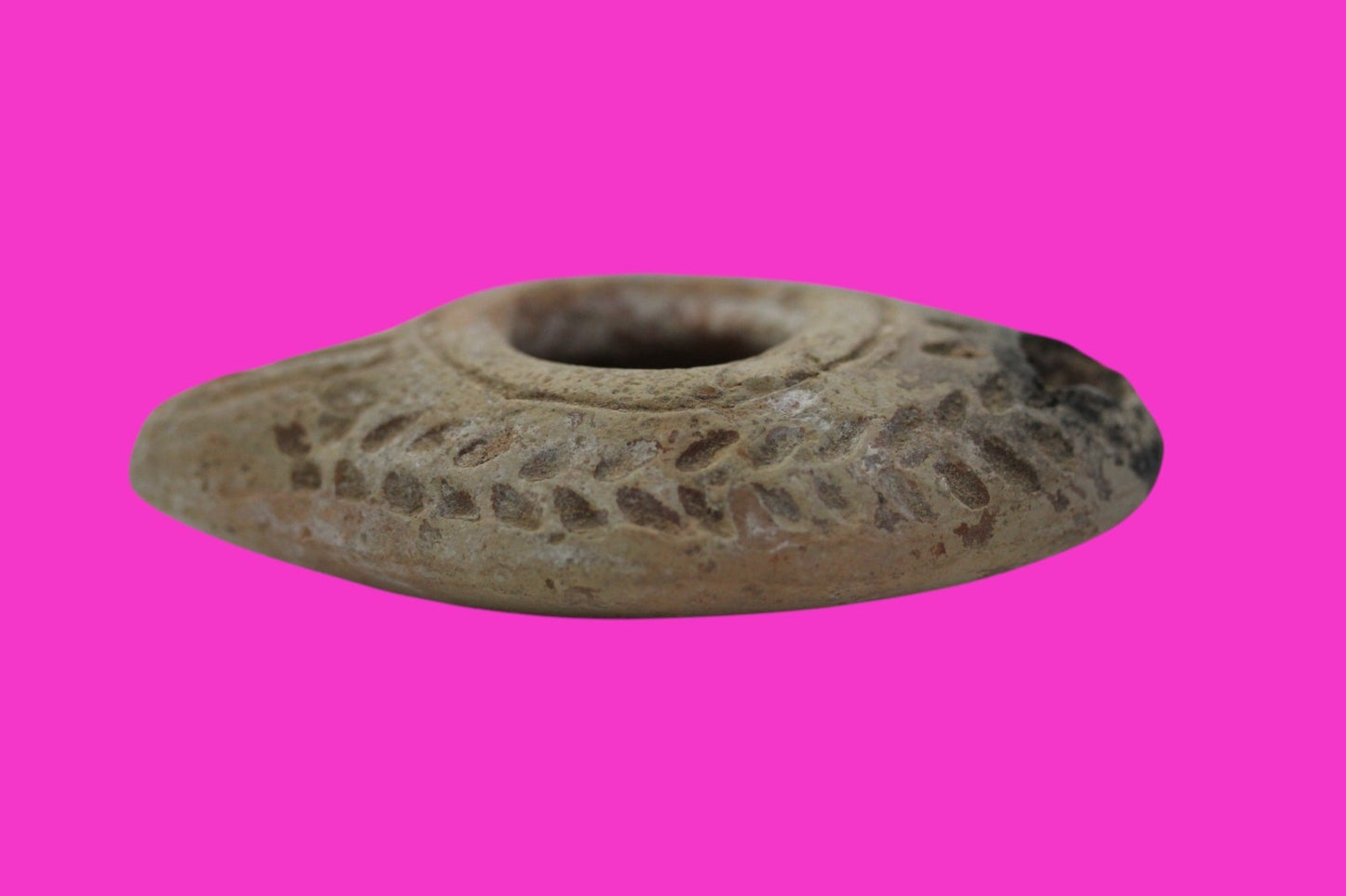 Ancient Holy Land Oil Lamp Artifact Jesus Christ Homeland 100-400 AD COA J106