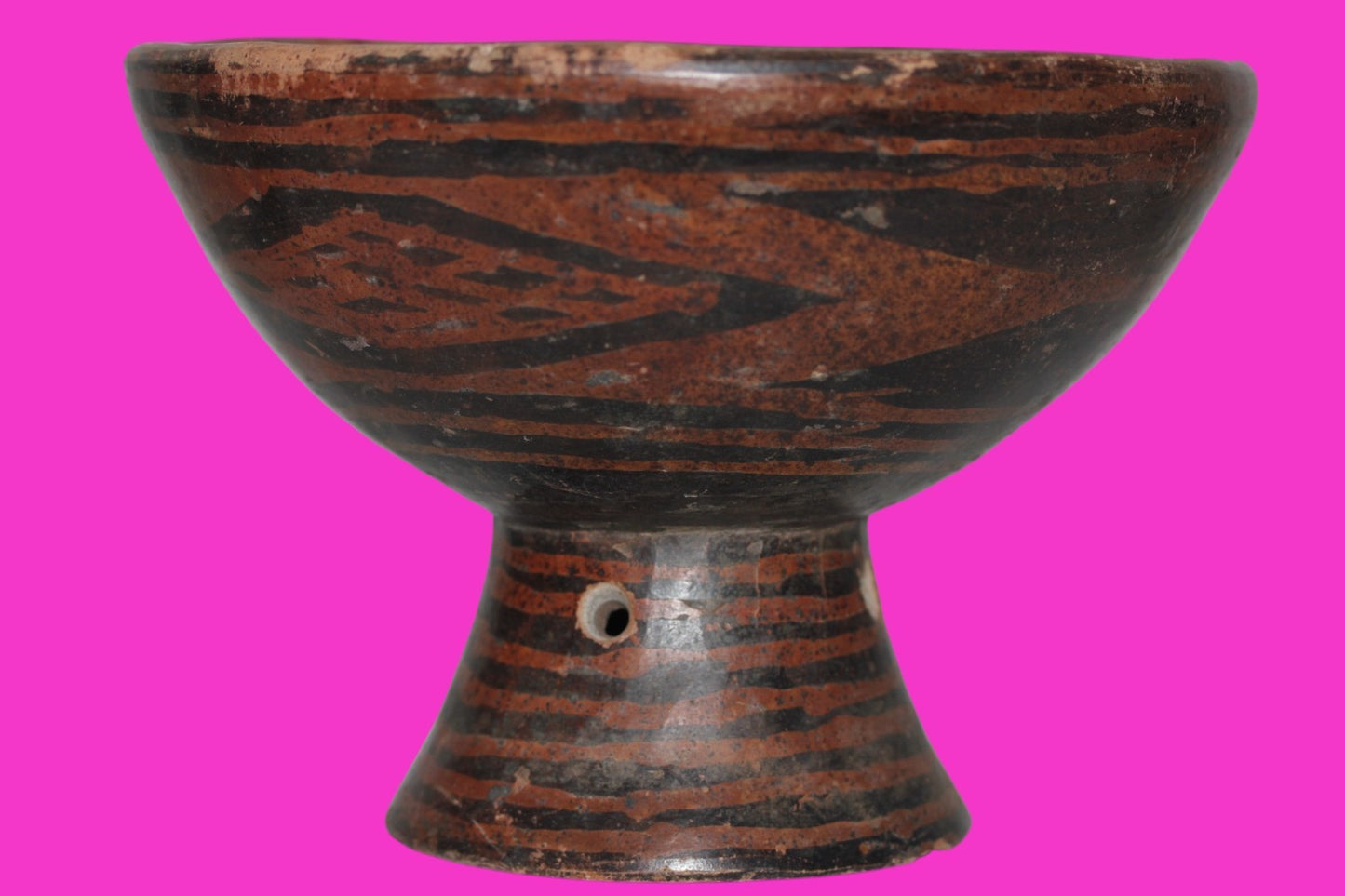 Authentic Pre Columbian Artifact Pedestal Bowl Narino Columbia 1000 AD COA J50
