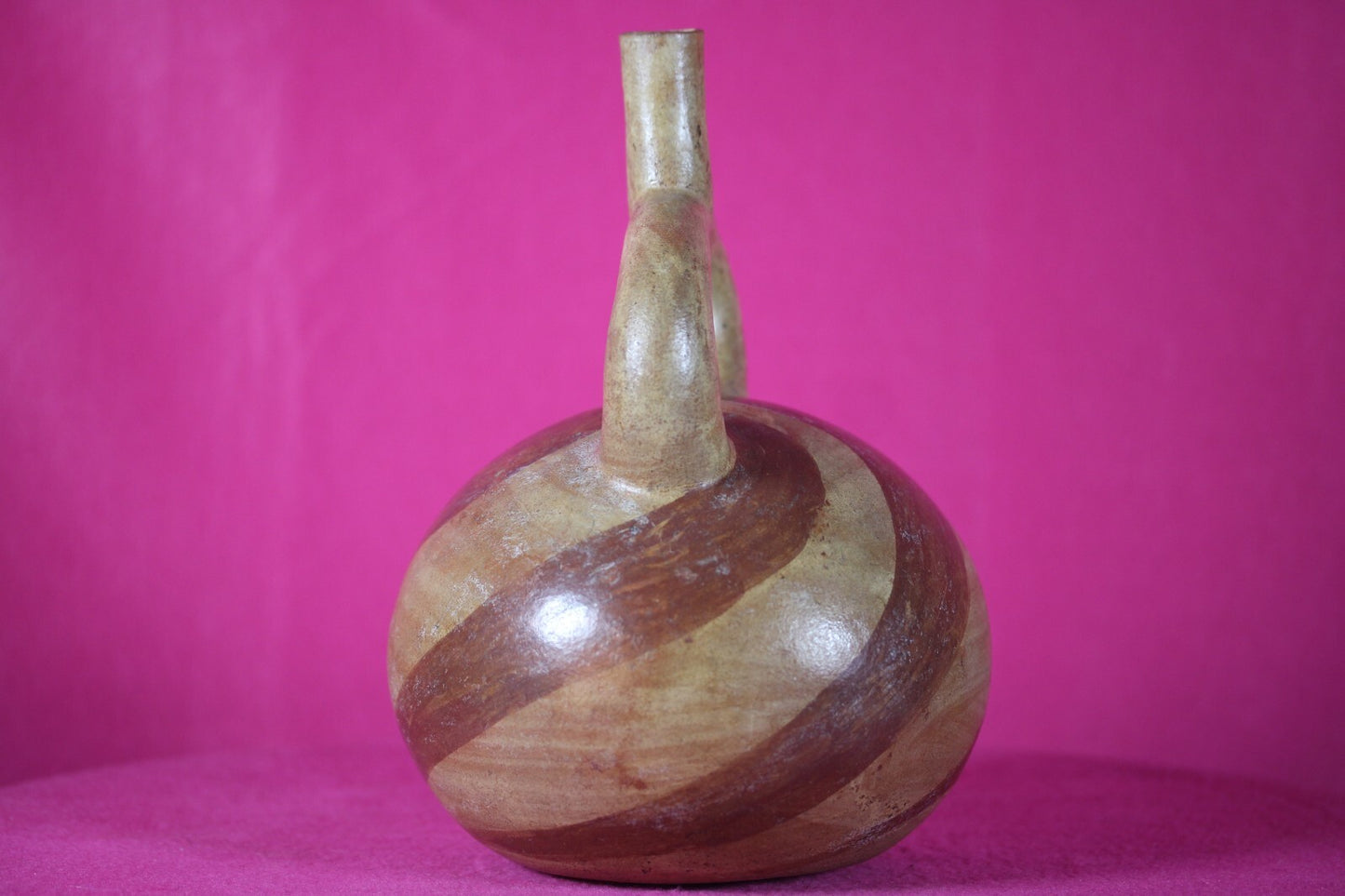 Pre Columbian Authentic Artifact Stirrup Vessel Moche Ex Arte Primitivo COA T32