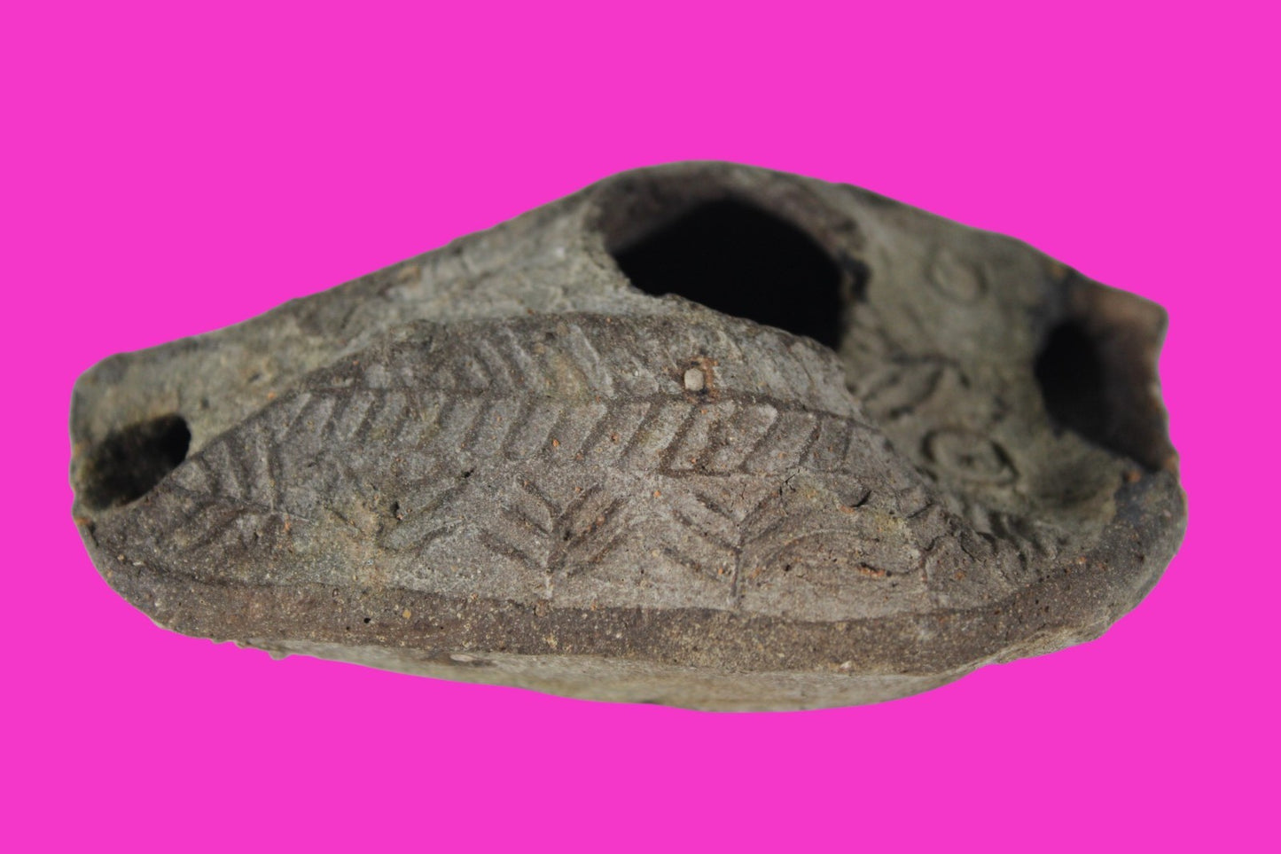 Ancient Holy Land Oil Lamp Artifact Rare Kiln Error Israel 300-600 AD COA 129