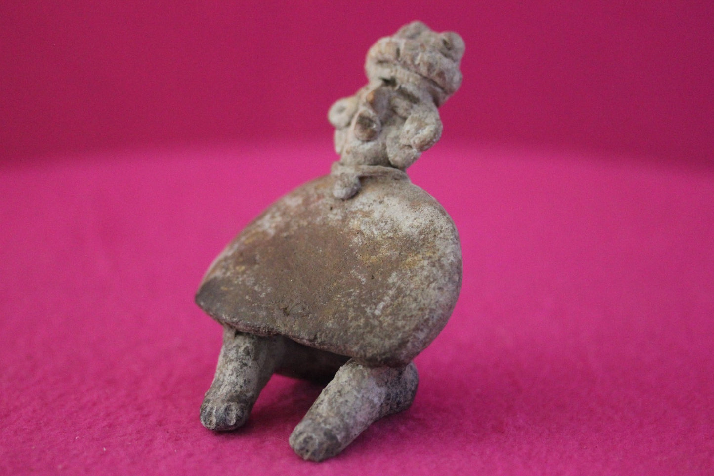 Authentic Pre Columbian Artifact Rare Skirted Tomb Figure Colima Mexico COA 183