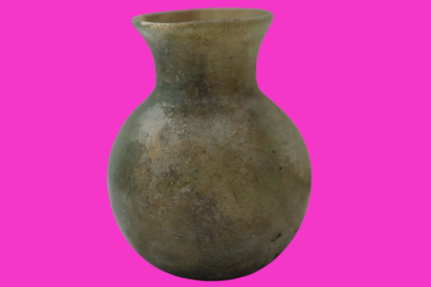 Holy Land Artifact Authentic Ancient Glass Bottle 100-300 AD Roman Era COA J17