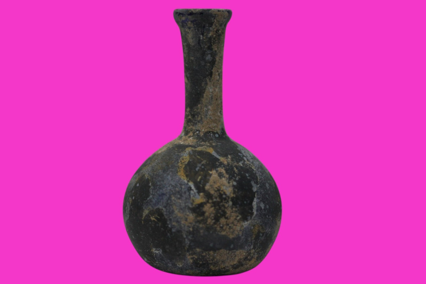 Authentic Ancient Holy Land Artifact Glass Bottle 100-300 AD Roman Era COA J21
