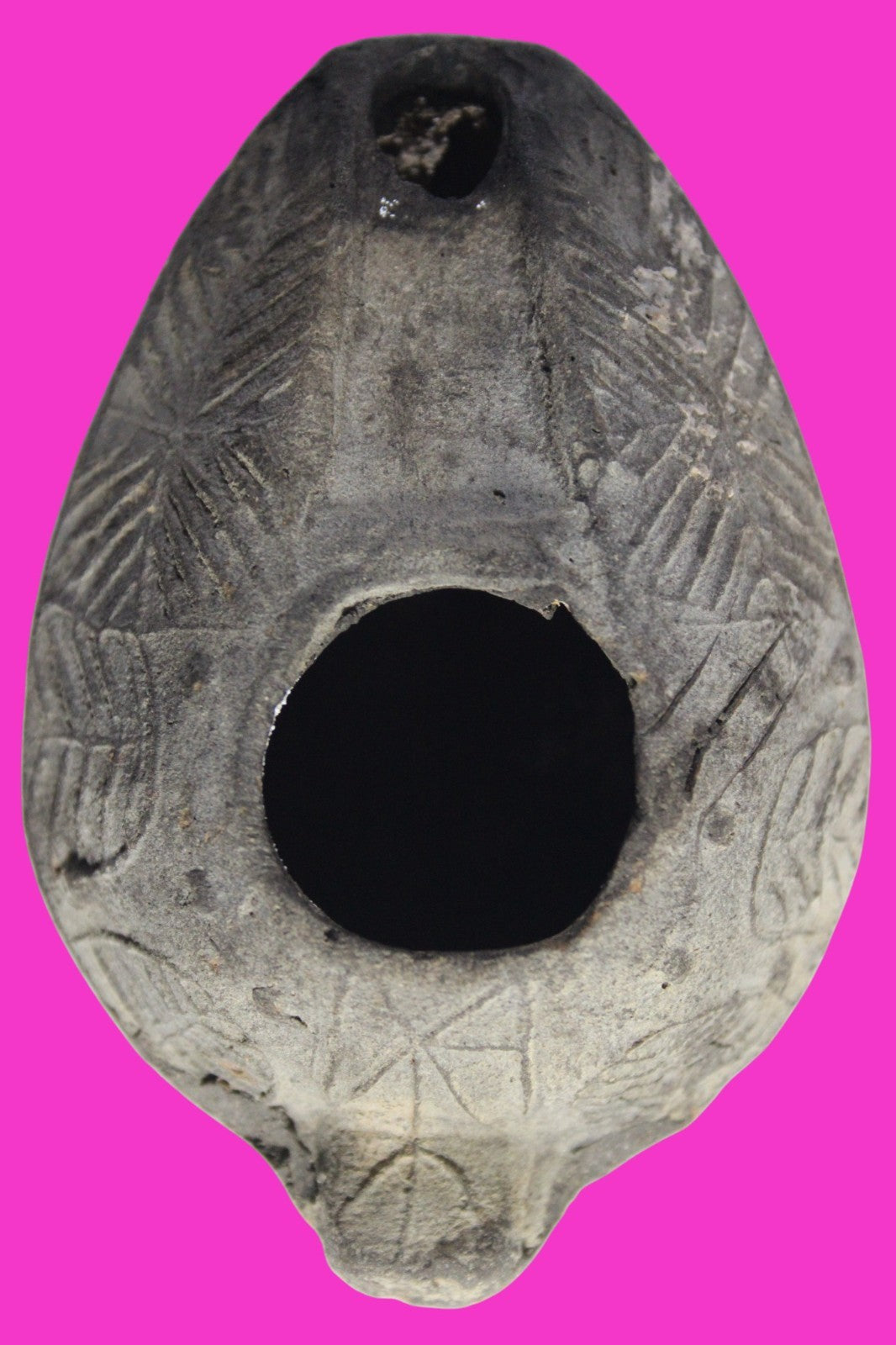 Oil Lamp Holy Land Ancient Artifact Jesus Christ Home Israel 300-600 AD COA 98