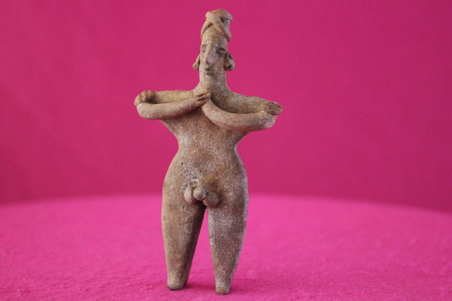 Authentic Pre Columbian Artifact Tomb Figure Colima Mexico 100 BC-250 AD COA 174