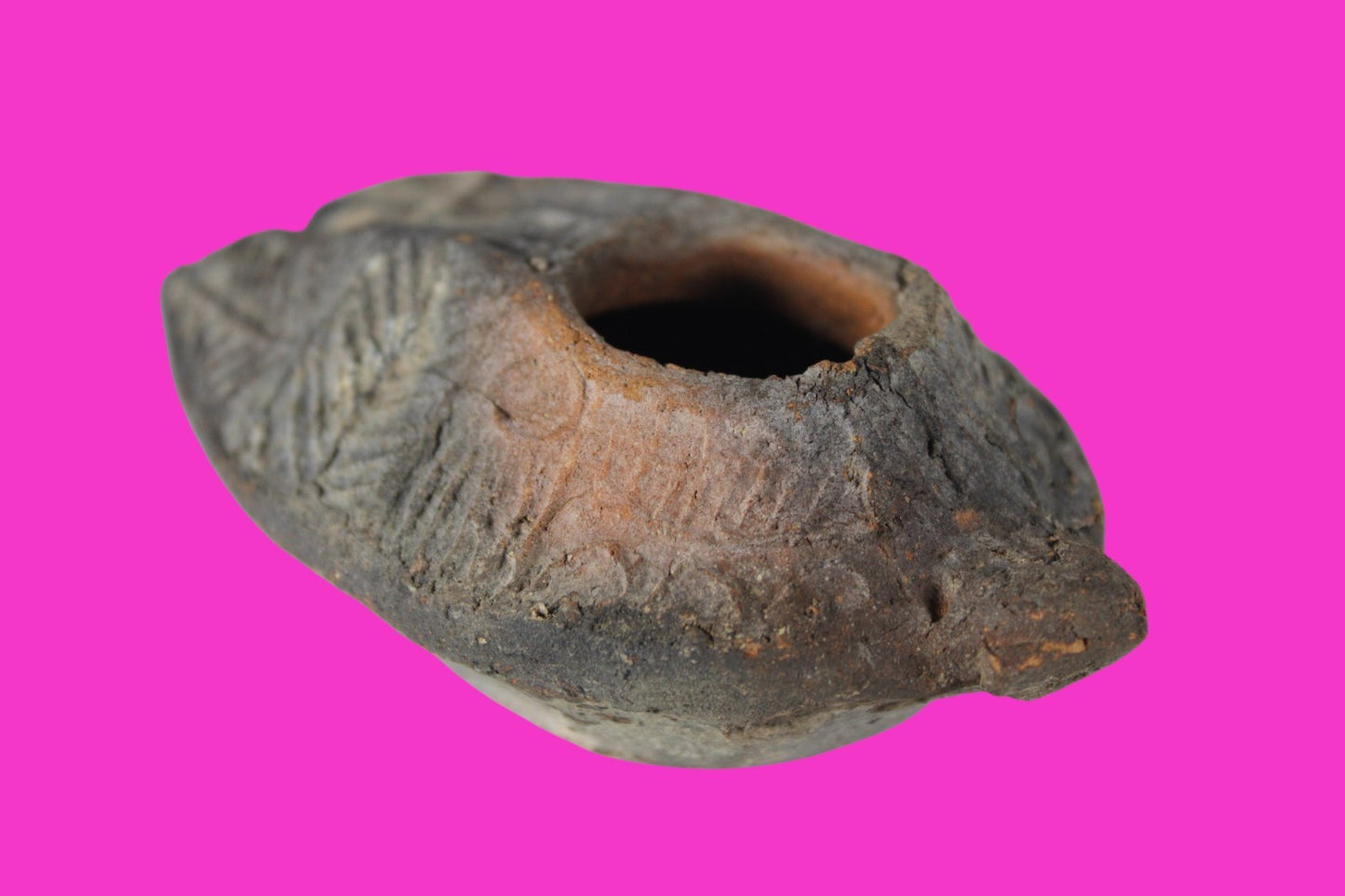 Oil Lamp Holy Land Ancient Artifact Jesus Christ Home Israel 300-600 AD COA 121