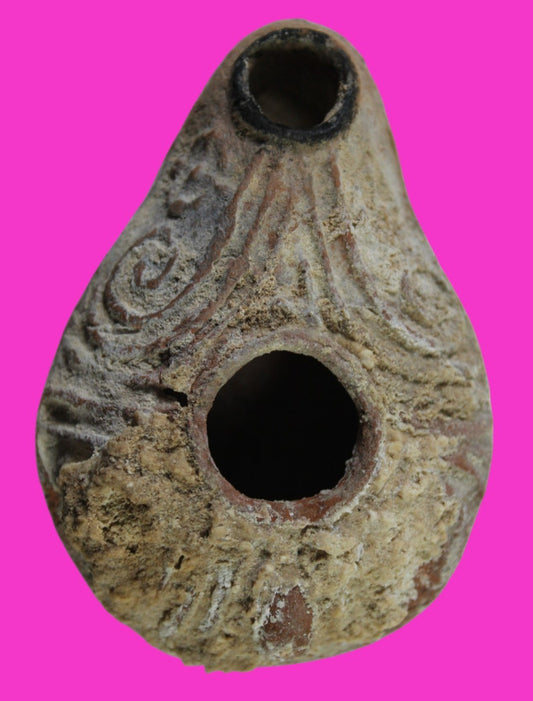 Ancient Holy Land Oil Lamp Artifact Jesus Christ Homeland  100 - 400 AD COA L03