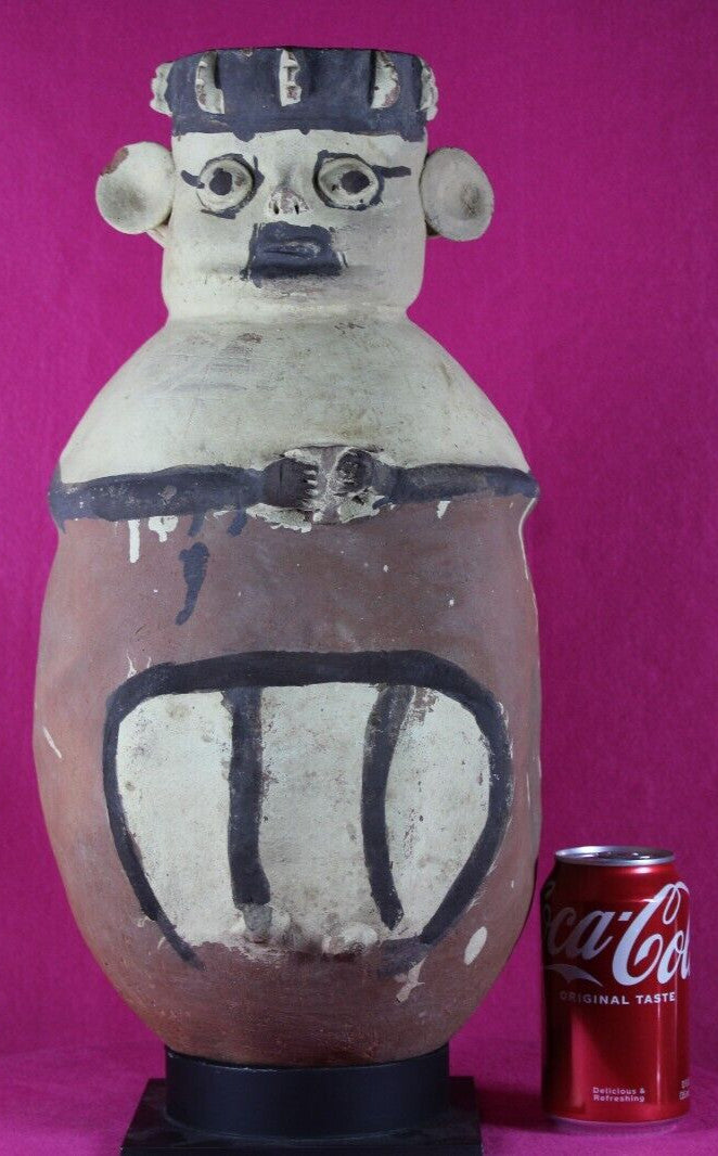 Pre Columbian Artifact Authentic 18 Inch Chancay Man Ex Arte Primitivo COA T106