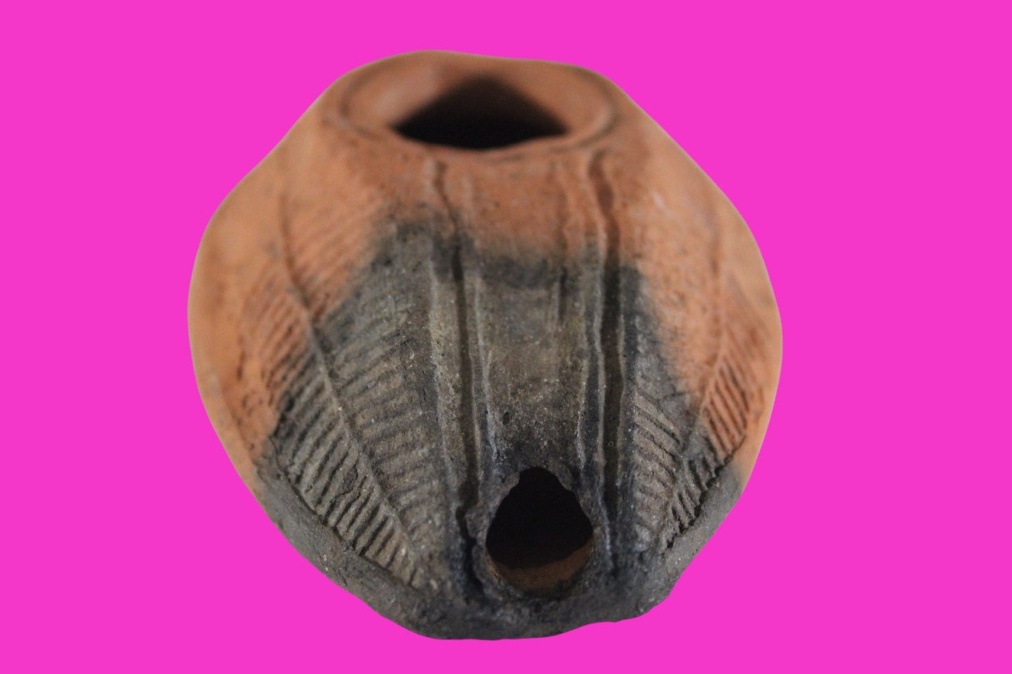 Ancient Holy Land Oil Lamp Artifact 2 Hidden Christian Crosses 300-600 AD COA 82