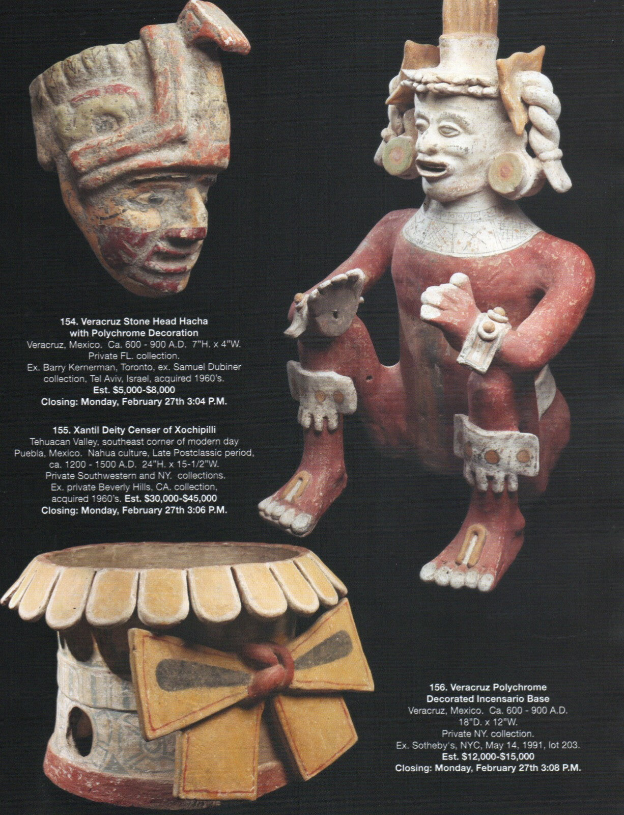 Pre Columbian Artifacts Price & Value Guide Arte Primitivo Auction Catalog 109