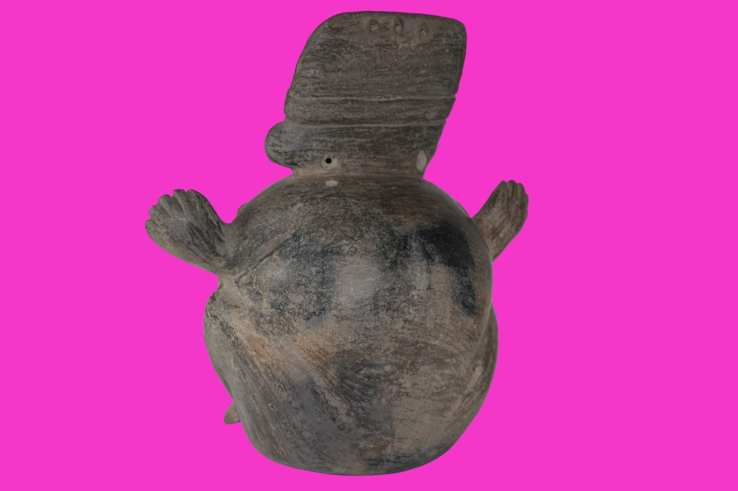 Pre Columbian Artifact Chancay 11 Inch Rotund Figure 1000-1250 AD  Peru COA 264