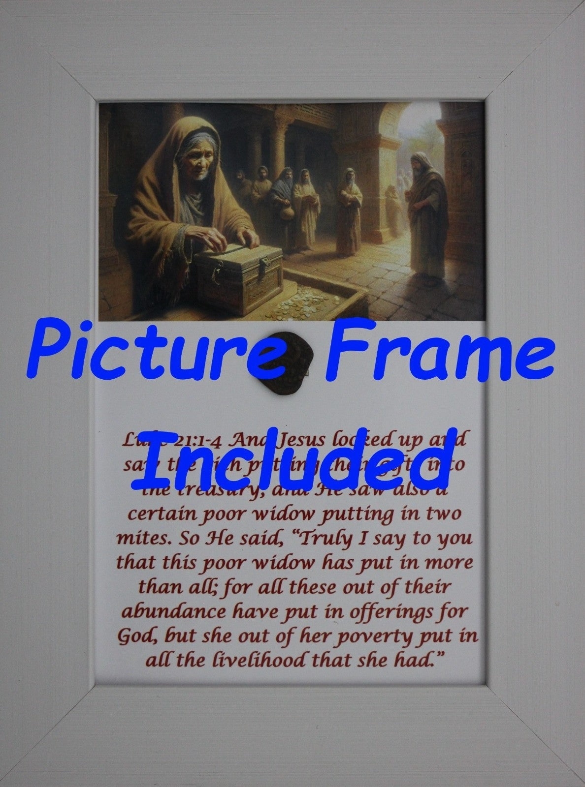 Widows Mite Coin Holy Land Artifact Jesus Christ Lifetime Free Display Frame 11