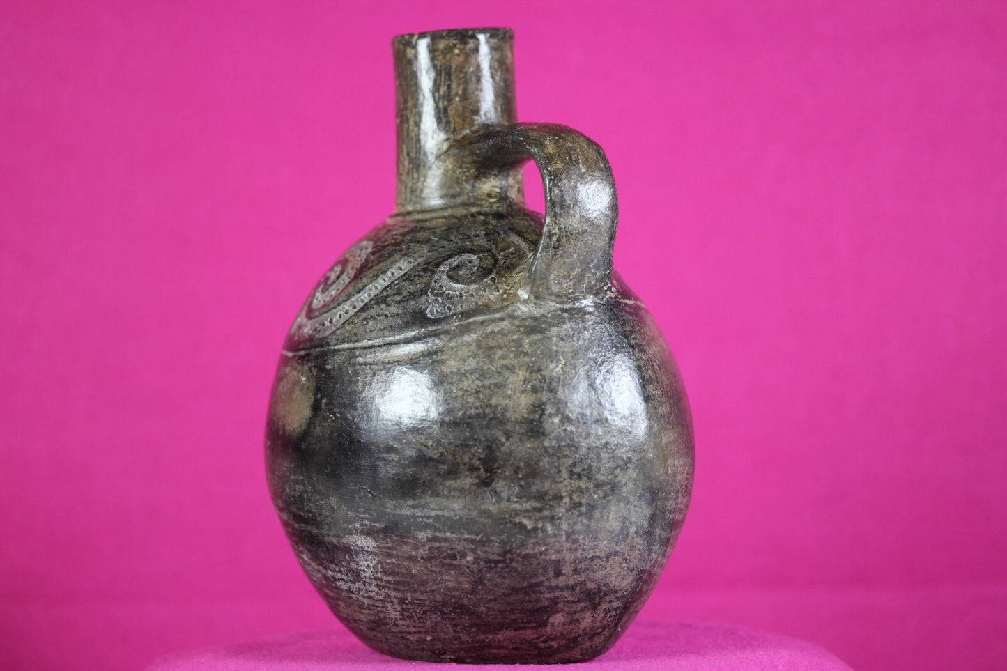 Pre Columbian Artifact Moche Incised Pottery Jar 100-800 AD Authentic COA J26