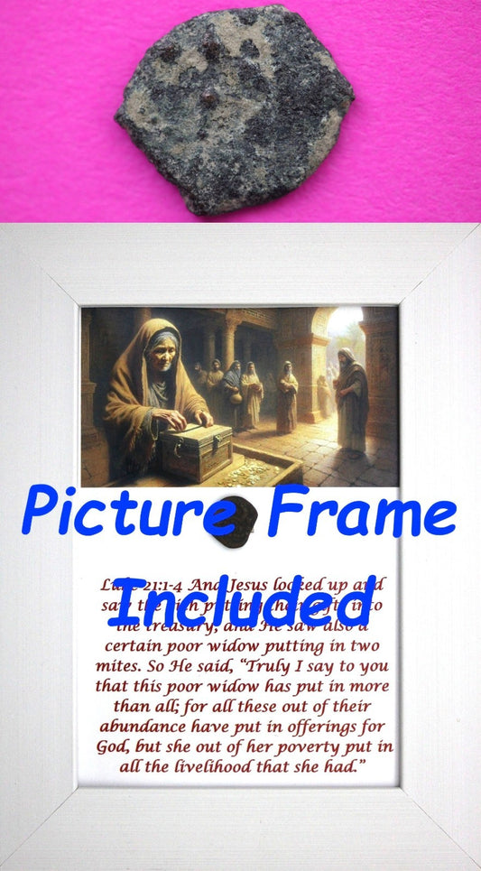 Widows Mite Coin Holy Land Artifact Free Display Frame Jesus Christ Lifetime 15
