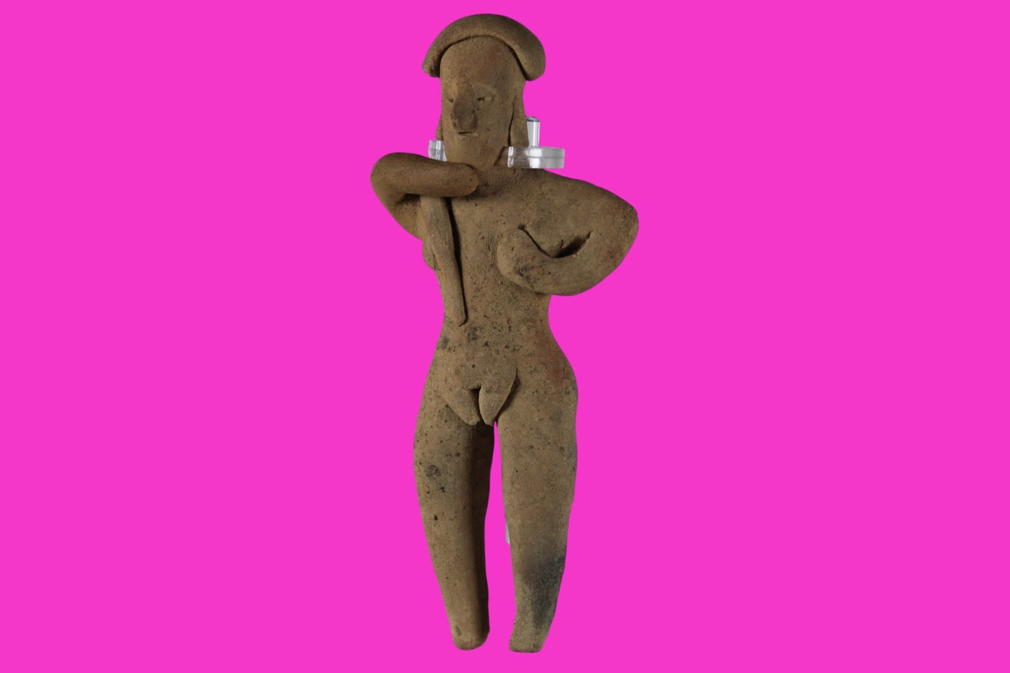 Pre Columbian Artifact 7 Inch Tall Shaft Tomb Figure Colima Mexico 100BC COA 283