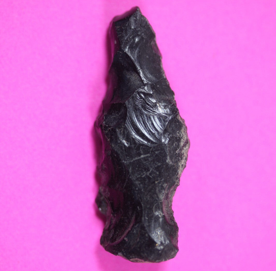 Authentic Pre Columbian Artifact Aztec Arrowhead Battle of Mexico City COA 70