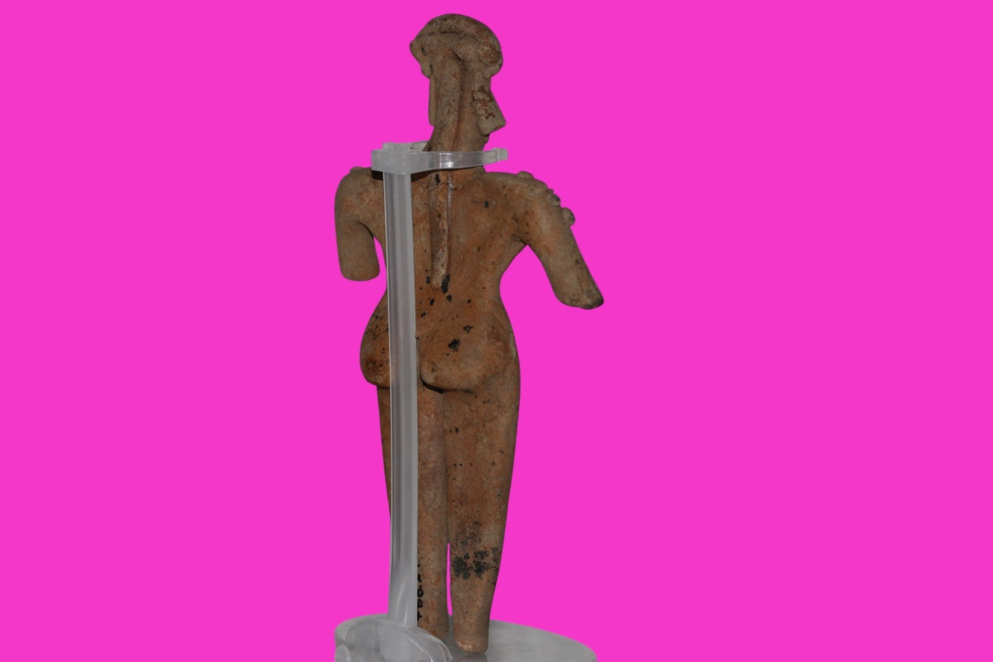 Pre Columbian Artifact 8in Female Shaman Tomb Figure Colima Mexico 100BC COA 255