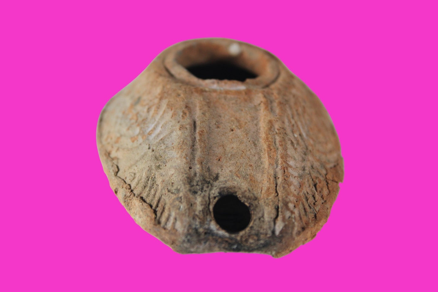 Oil Lamp Holy Land Ancient Artifact Jesus Christ Home Israel 300-600 AD COA 114
