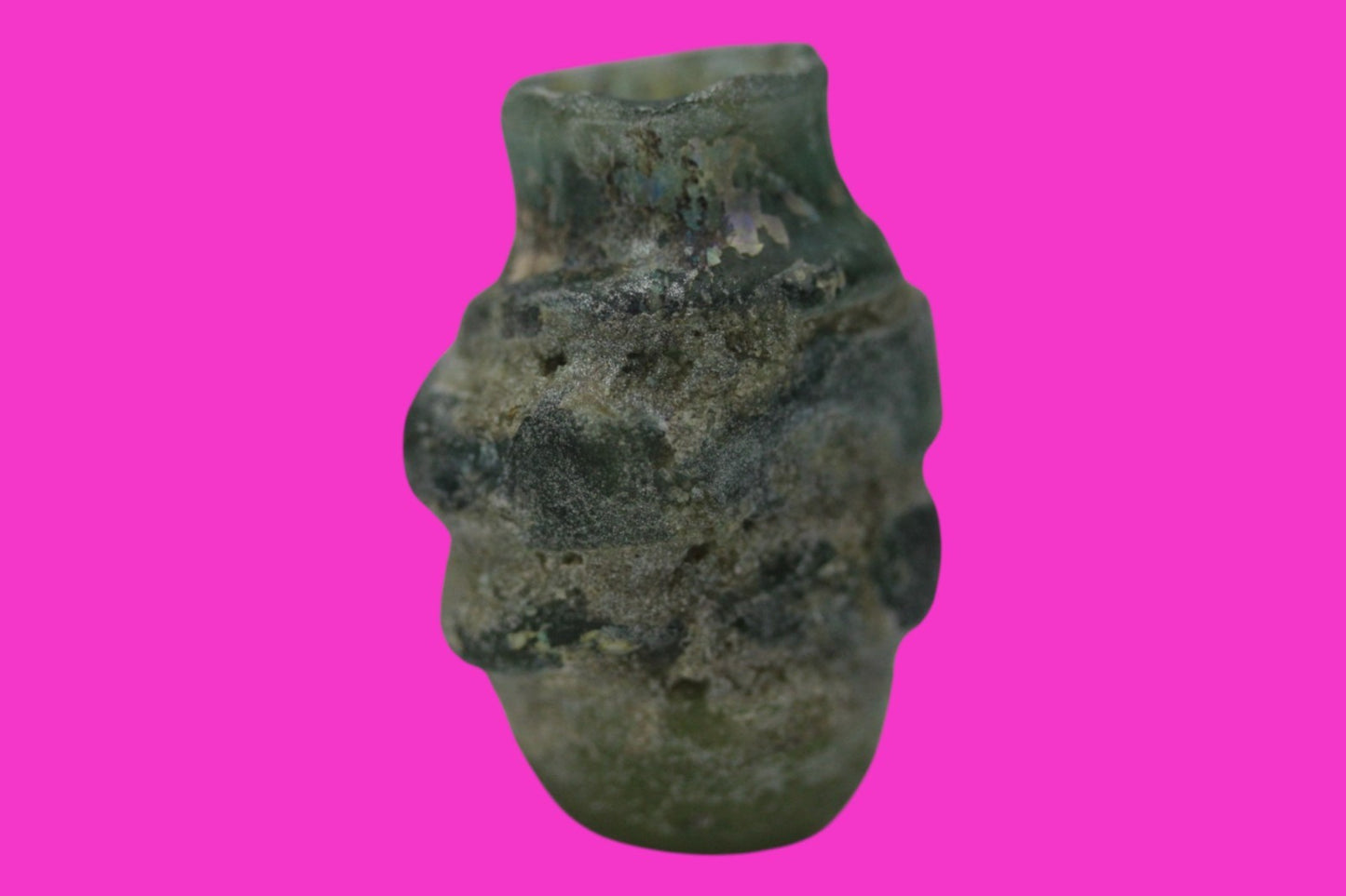 Authentic Persian Artifact Glass Bottle 900-1000 AD Silk Road Hoard COA J27