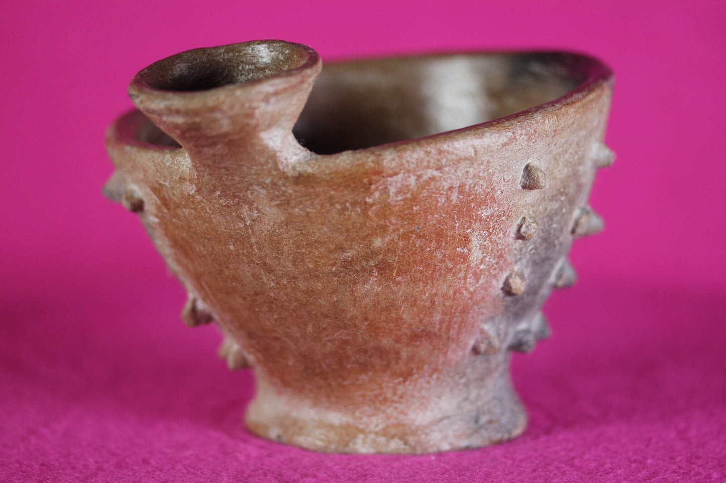 Pre Columbian Authenticrtifact Spiked Bowl Michoacan Ex Arte Primitivo COA T08