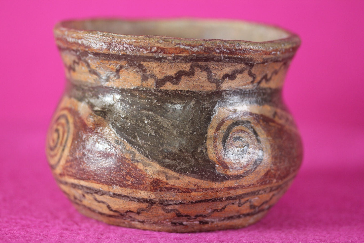 Pre Columbian Casas Grandes Artifact 1150-1450 AD Decorated Bowl Mexico COA J39