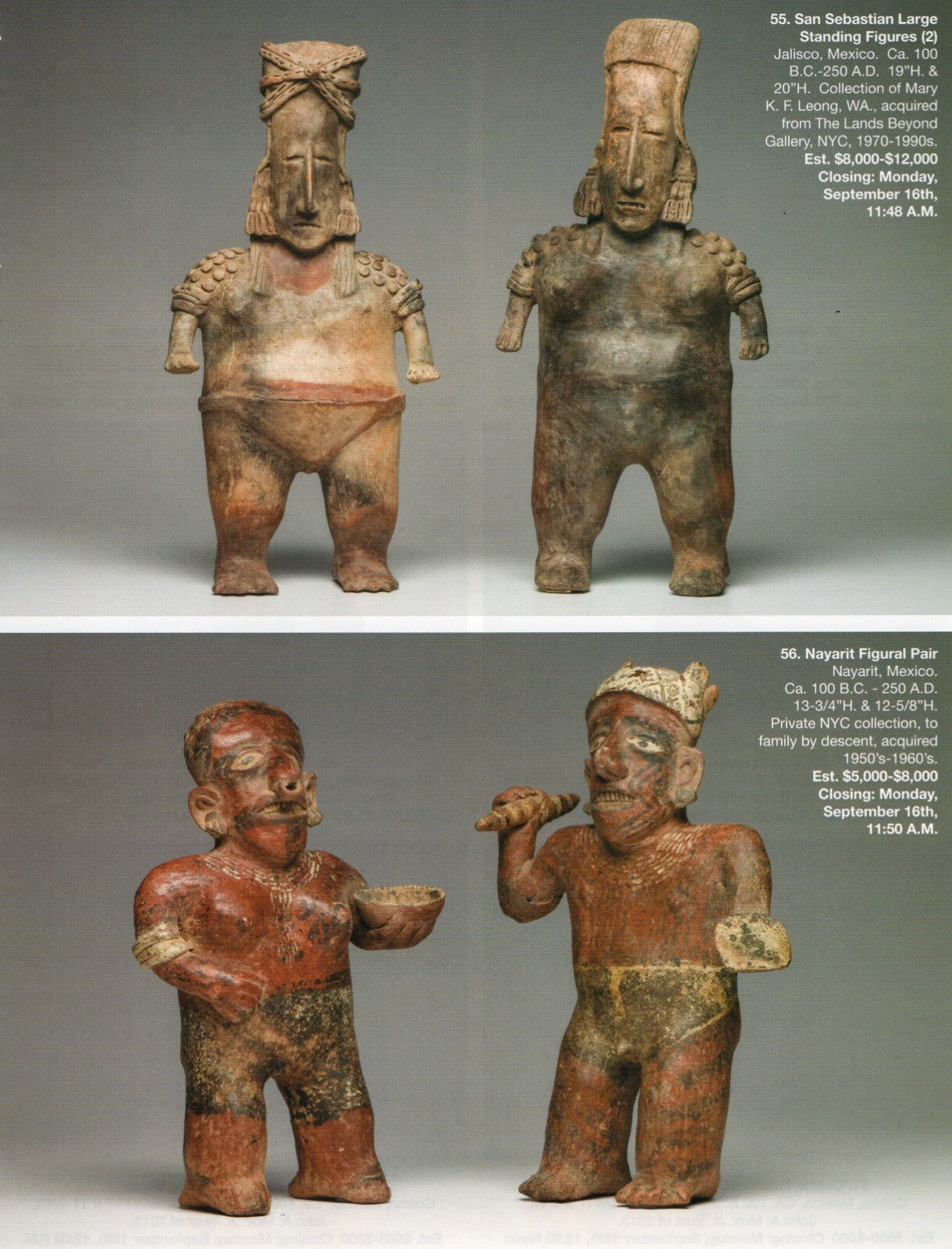 Pre Columbian Artifacts Price & Value Guide Arte Primitivo Auction Catalog #94