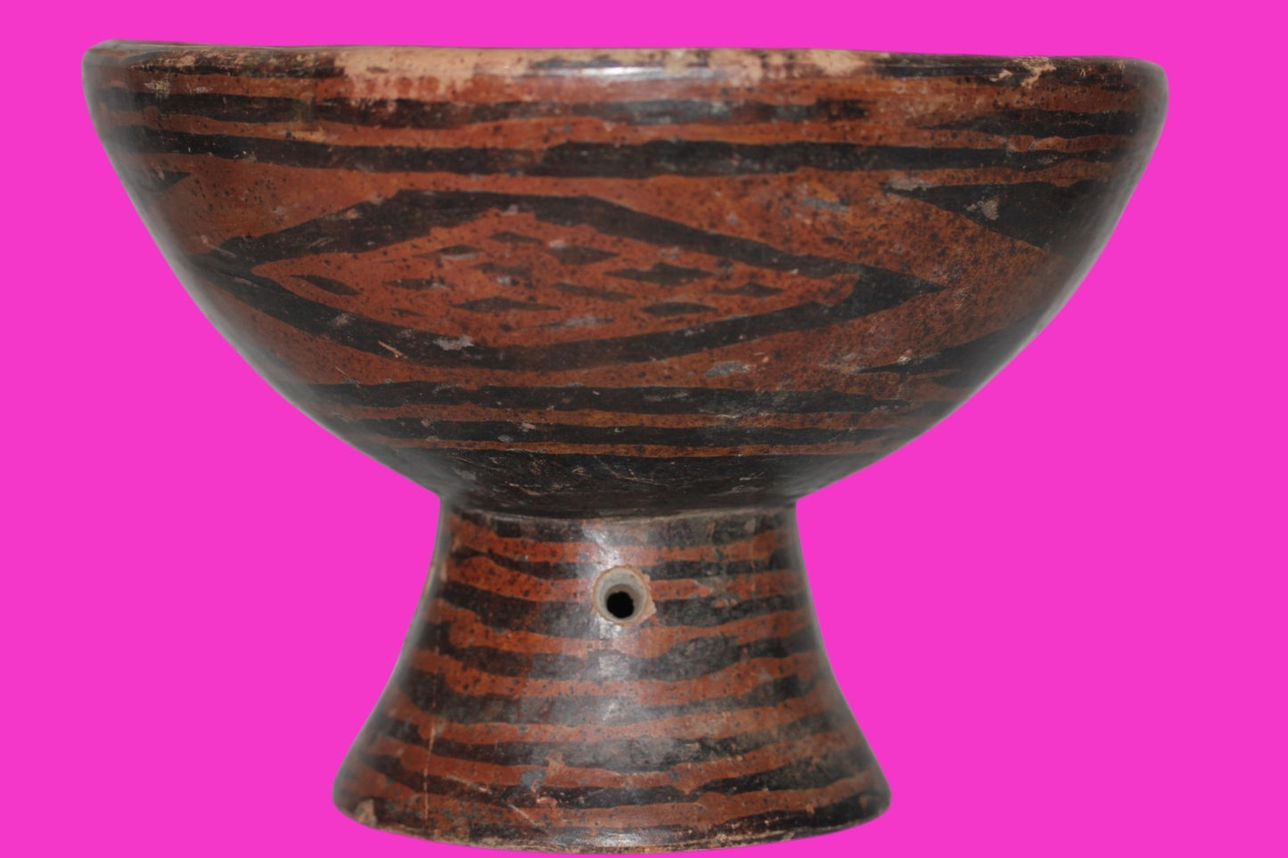 Authentic Pre Columbian Artifact Pedestal Bowl Narino Columbia 1000 AD COA J50