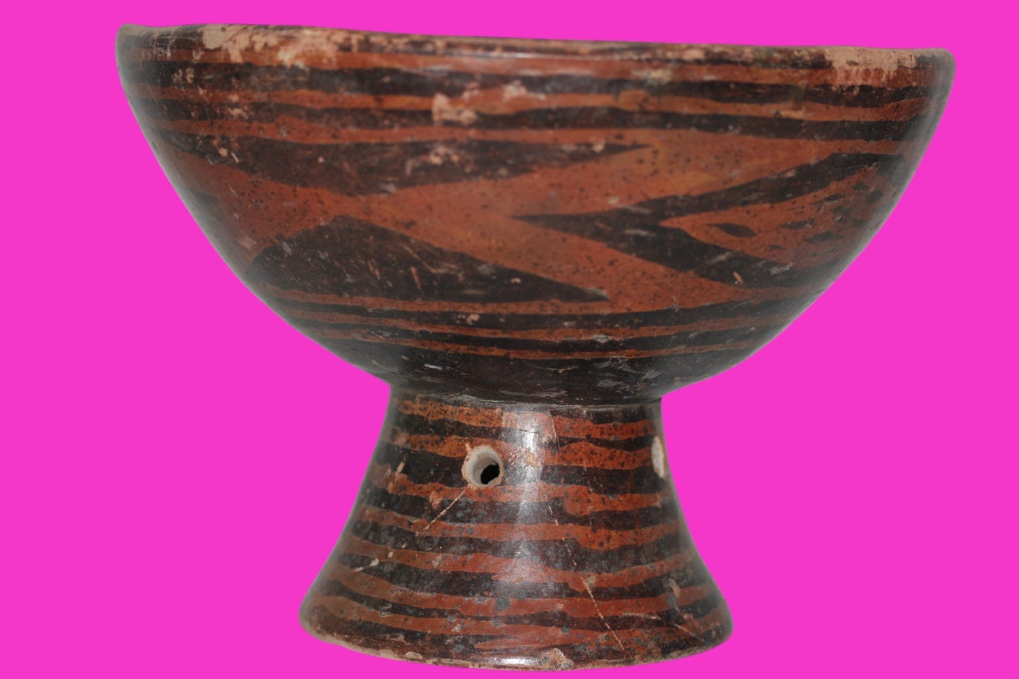 Authentic Pre Columbian Artifact Pedestal Bowl Narino Columbia 1000 AD COA J50