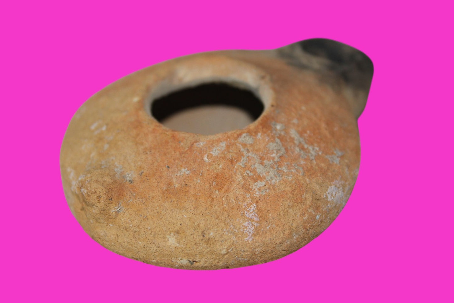 Ancient Holy Land Oil Lamp Artifact Jesus Christ Home Land 100BC-100AD COA 48