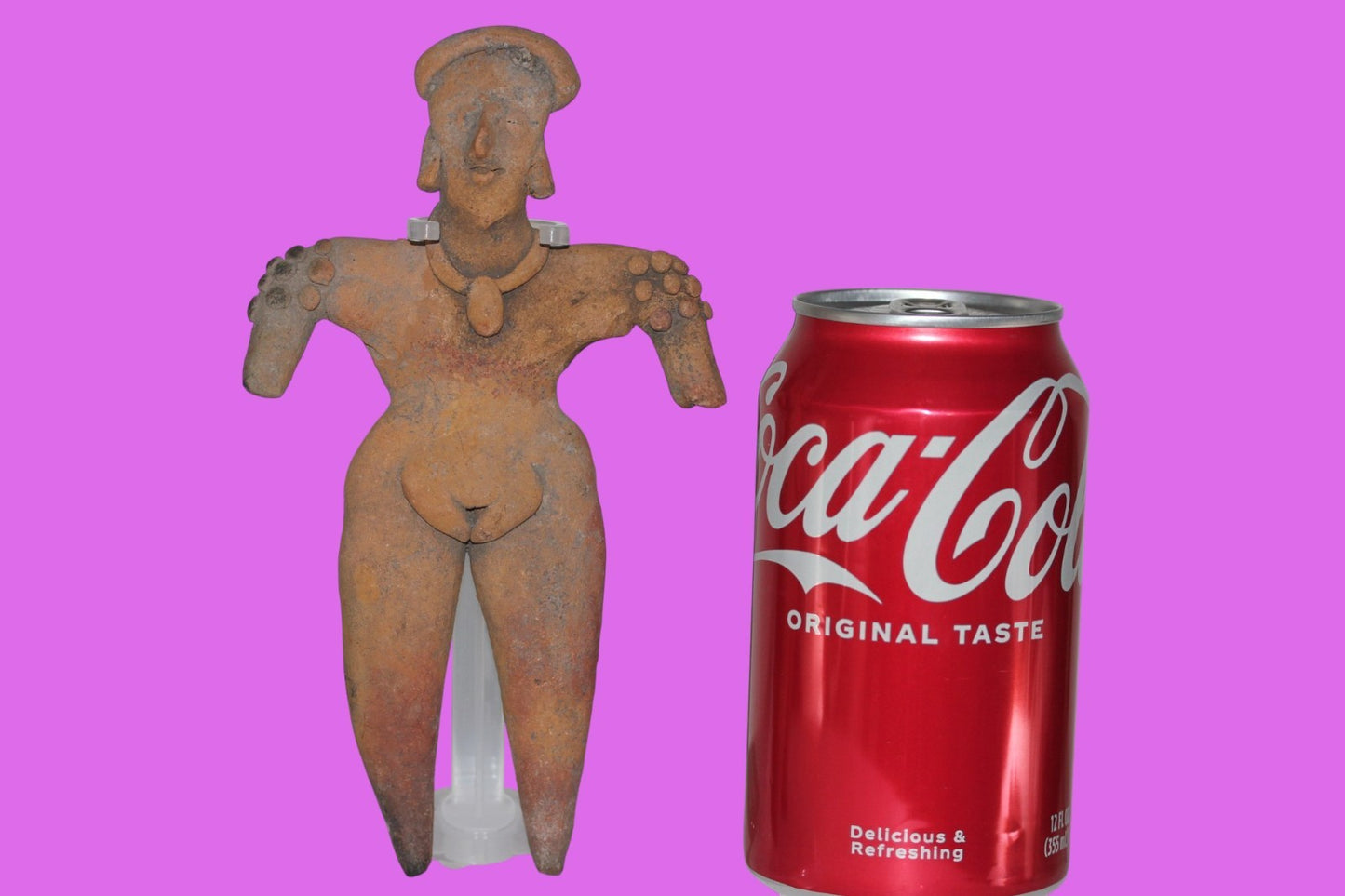 Pre Columbian Artifact 6in Female Shaman Tomb Figure Colima Mexico 100BC COA 256