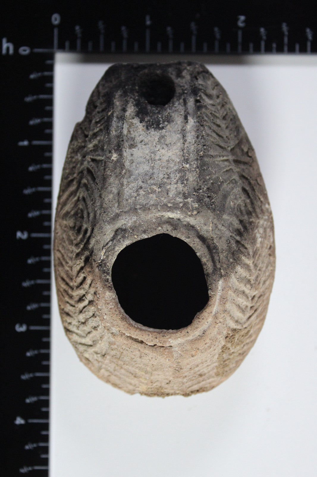 Ancient Holy Land Oil Lamp Artifact 2 Hidden Christian Crosses 300-600 AD COA 87