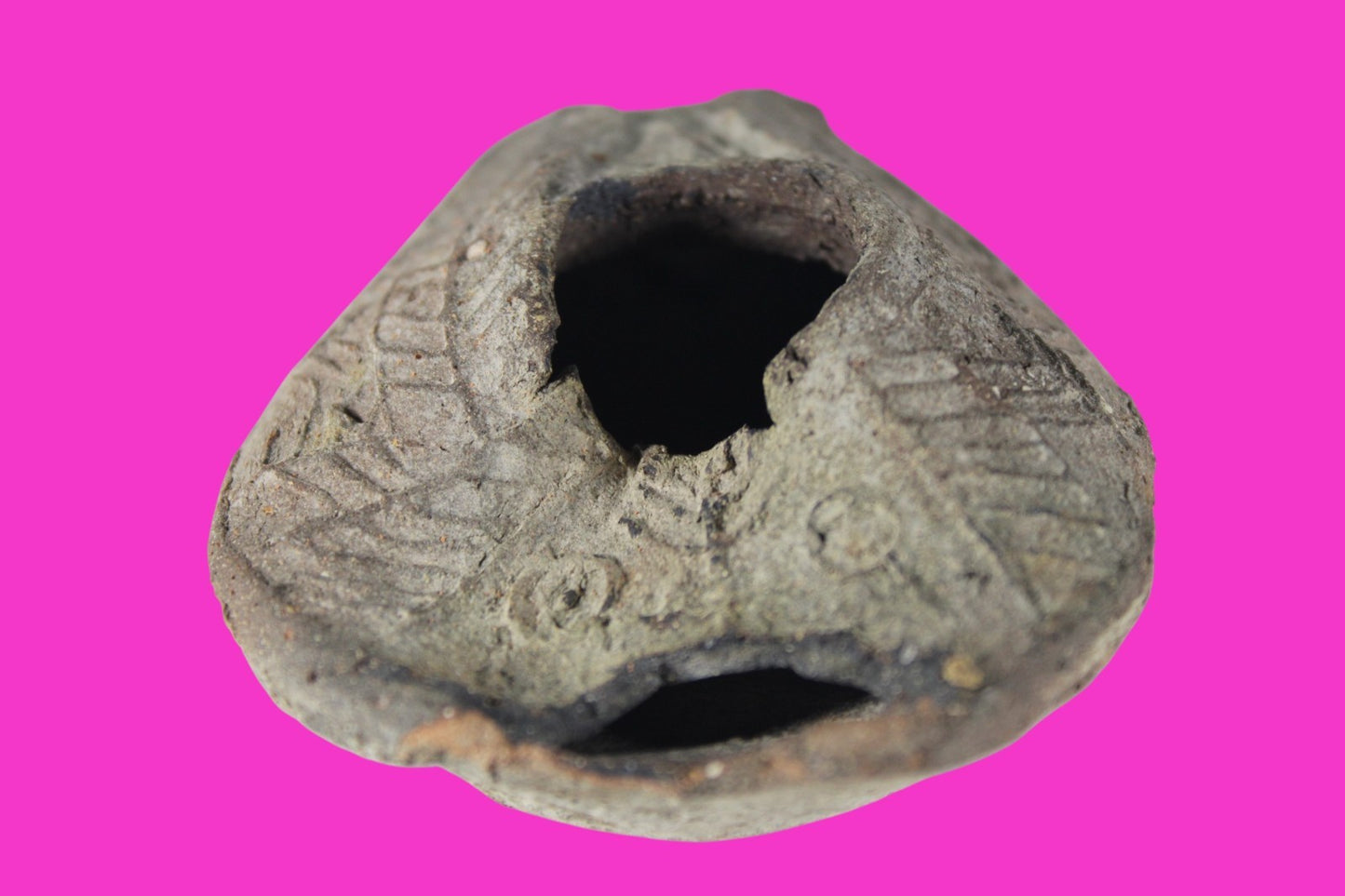 Ancient Holy Land Oil Lamp Artifact Rare Kiln Error Israel 300-600 AD COA 129