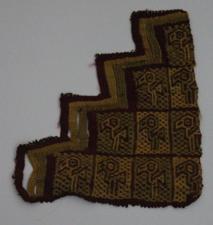 Pre Columbian Artifact Authentic Frameable Textile Border Chancay Peru COA 25