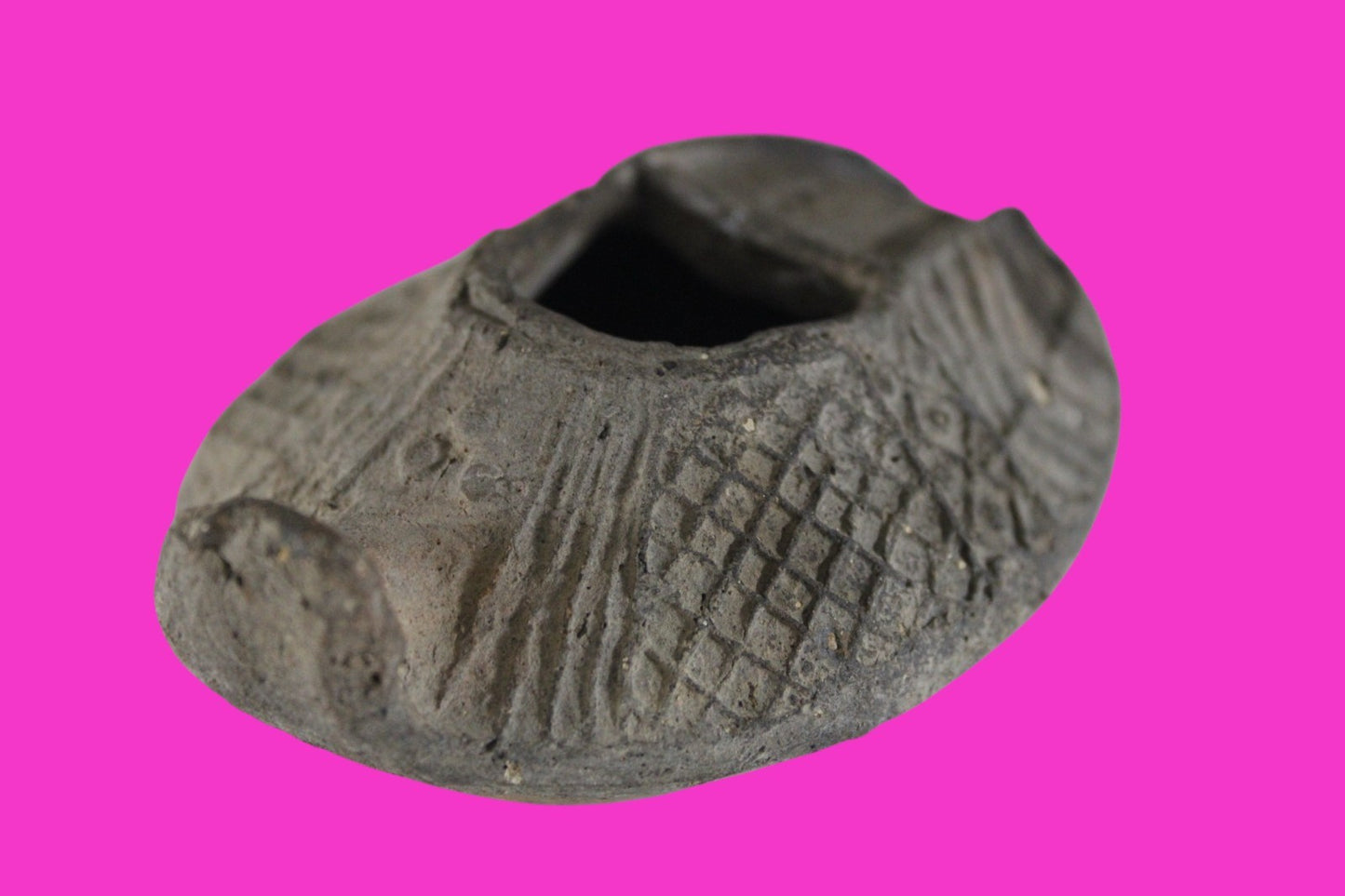 Oil Lamp Holy Land Ancient Artifact Jesus Christ Home Israel 300-600 AD COA 84