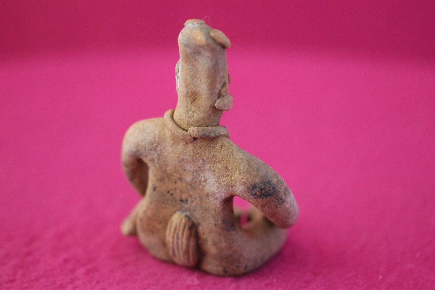 Pre Columbian Artifact Authentic Male Seated Tomb Figure Colima Mexico COA 191