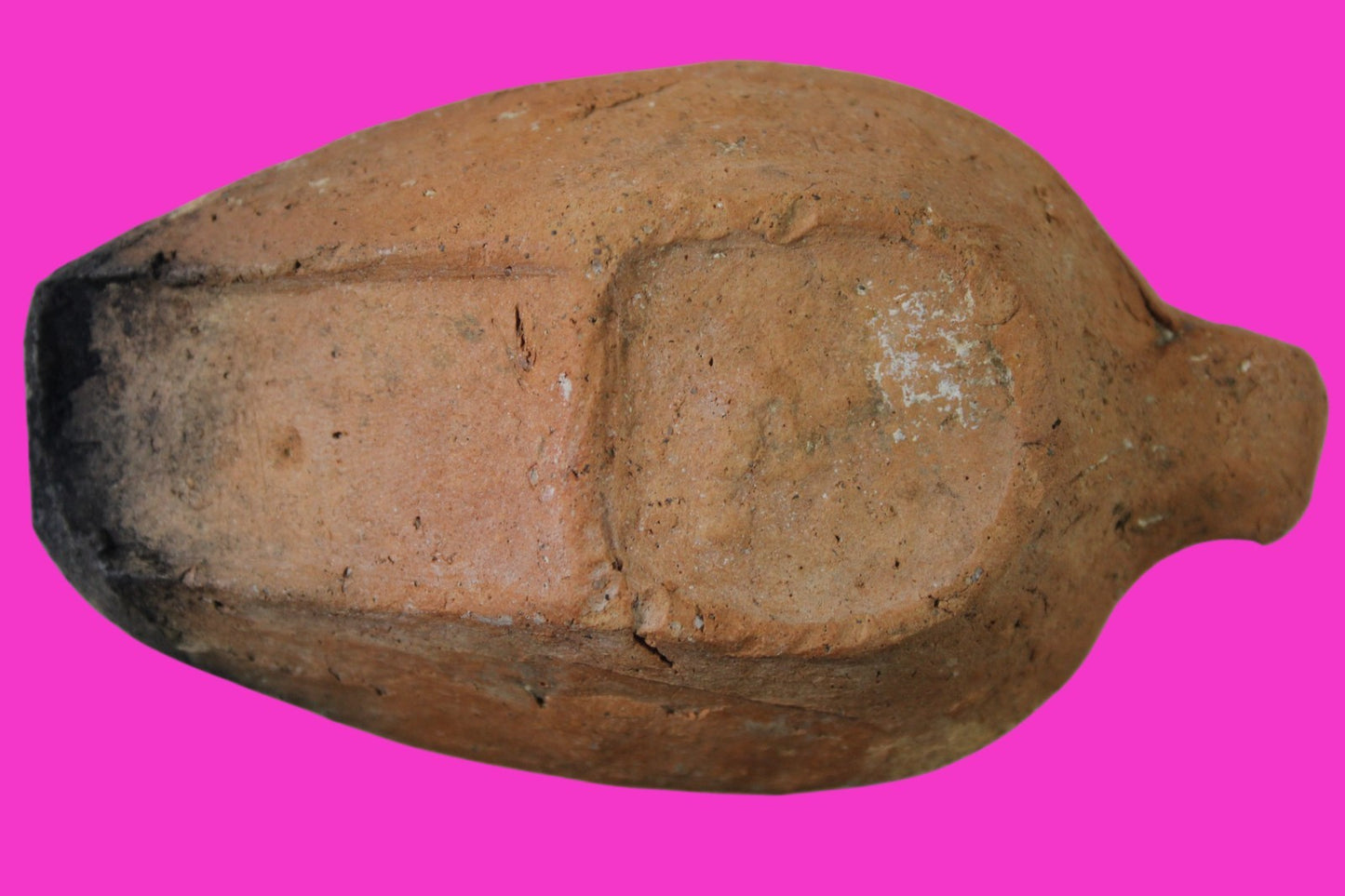 Ancient Holy Land Oil Lamp Artifact 2 Hidden Christian Crosses 300-600AD COA 108