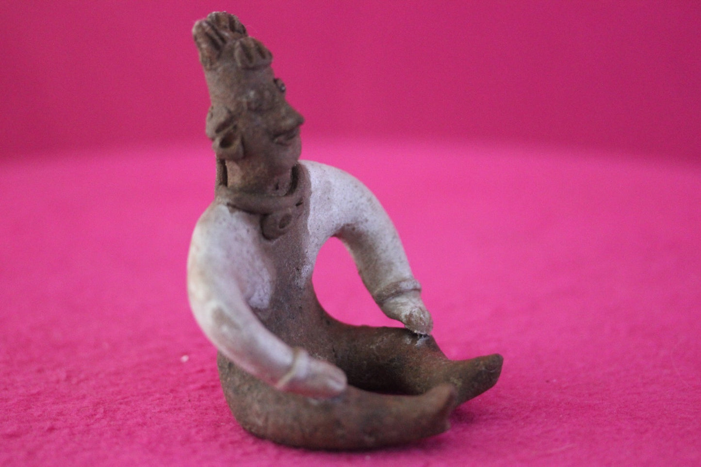 Authentic Pre Columbian Artifact Seated Shaman Tomb Figure Colima Mexico COA 194